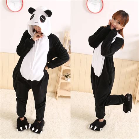 New Adult Animal Panda Sleepsuit Cosplay Onesie Sleepwear Pajama For