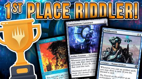 1ST PLACERIDDLER DECK Riddlesmith Force Of Will Legacy Mono Blue