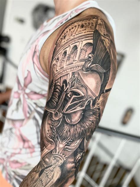 Spartan Espartano Tatuagem De Gladiador Tatuagem Braço Tatuagem Espartana