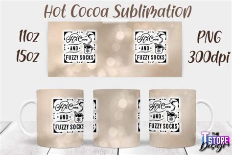 Hot Cocoa Sublimation Winter 11 15 Oz Graphic By The T Store Design Creative Fabrica
