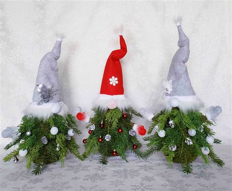 Christmas Gnome Tree, Christmas Large Santa Gnome, Tabletop Christmas ...