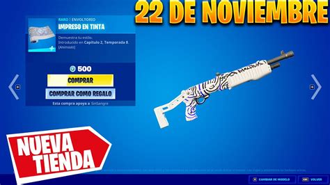 NUEVO ENVOLTORIO IMPRESO EN TINTA NUEVA TIENDA DE FORTNITE HOY 22 DE