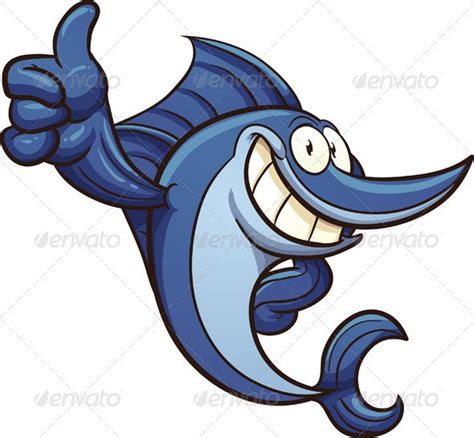 Cartoon Swordfish, Vectors | GraphicRiver