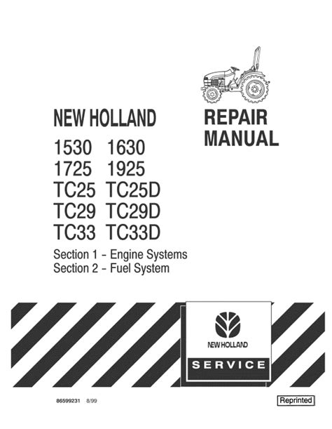 New Holland TC25, TC29, TC33 Tractor Service Manual