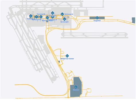 Terminals map at IAH Airport | George Bush Intercontinental Airport