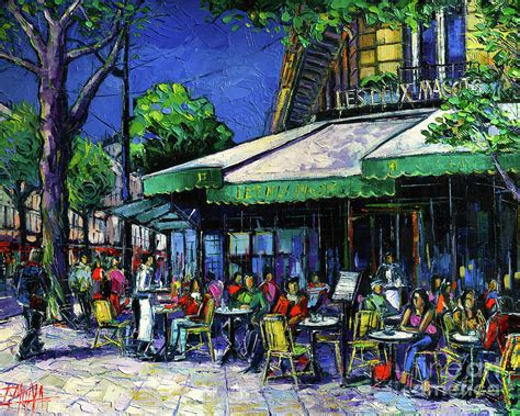 Paris Cafe Scene Paintings