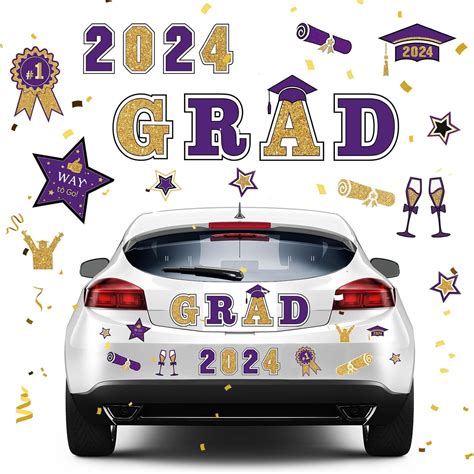 Amazon Geyee Pcs Graduation Car Magnets Set Congrats