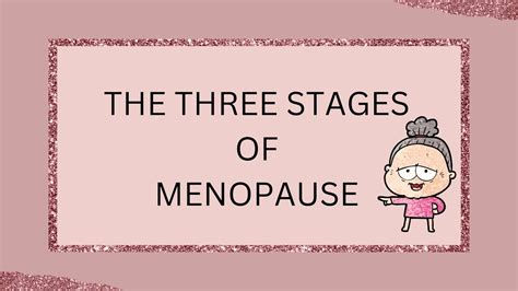 The Three Stages Of Menopause Youtube