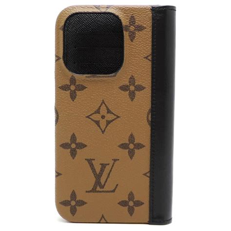 Louis Vuitton iPhone 15 Pro Folio Case Brown Cloth ref.1494882 - Joli