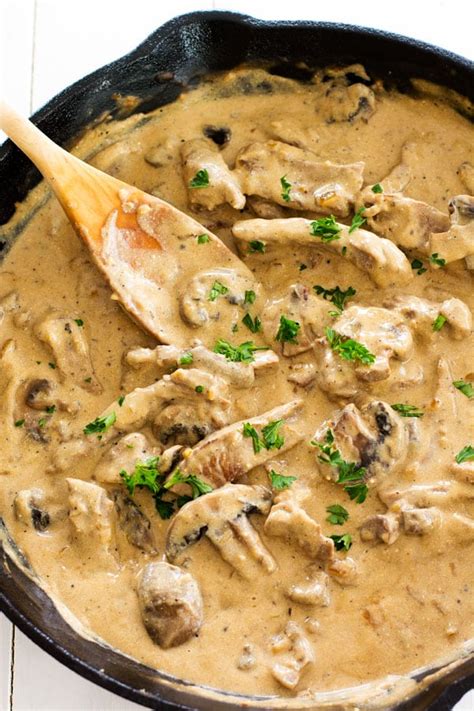 Homemade Beef Stroganoff Steak In Sour Cream Gravy