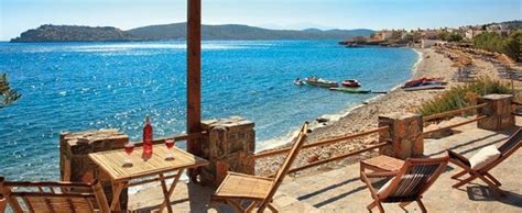 Plaka Crete Greece a seaside hamlet in the east near Spinalonga