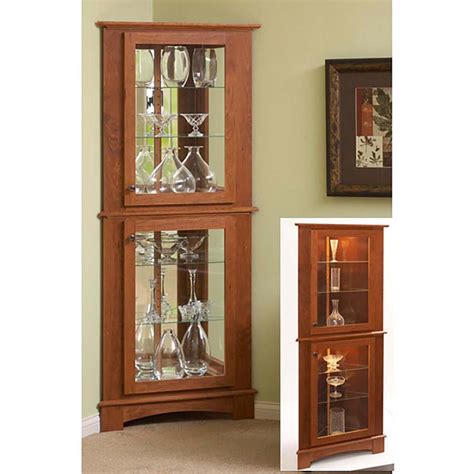 Corner Curio Cabinet Woodworking Plan From Wood Magazine