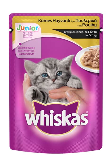 Whiskas Pouch Junior Tavuk Etli Yavru Kedi Yaş Mama 100 Gr X 5 Adet