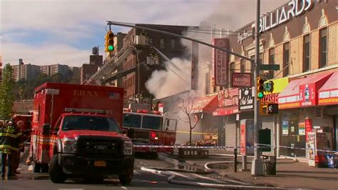 4 Alarm Fire Destroys Row Of Stores In Inwood Section Of Manhattan