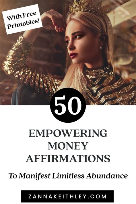 50 Money Affirmations To Manifest Abundance Zanna Keithley