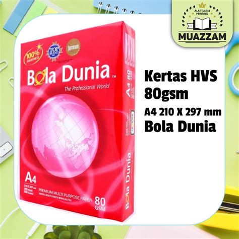 Jual Bola Dunia Kertas A4 80 Gsm Hvs Putih Shopee Indonesia