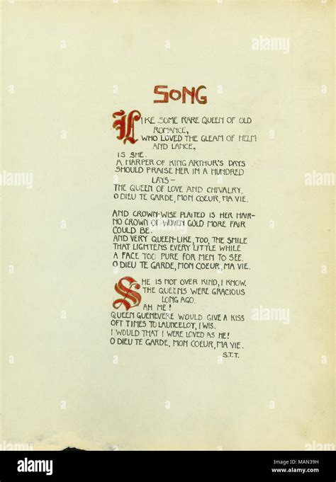 Song Poem Hi Res Stock Photography And Images Alamy