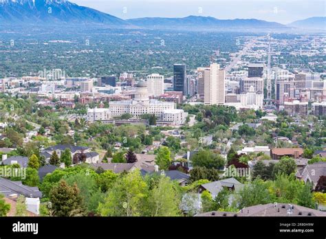 Salt Lake City Utah 23 Mai 2023 Skyline Der Stadt Und Capitol