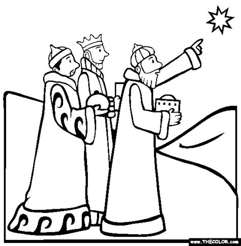 Three Wise Men Coloring Page Sketch Coloring Page