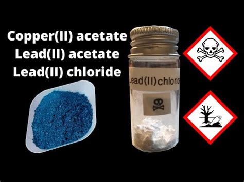 Copper II Acetate Lead II Acetate And Lead II Chloride Preparation