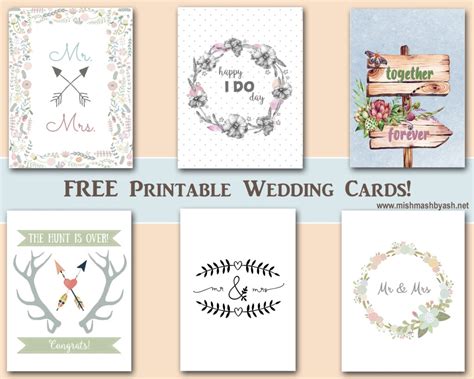 Free Printable Wedding Cards | FREE Printable Hub