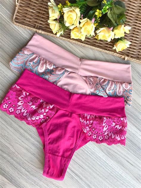 Kit Calcinhas Fio Brilho Do Luar Mar De Rosas Lingerie