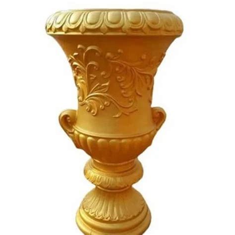 2feet Golden Fiber Flower Pot For Decoration At Rs 2200 In Saharanpur