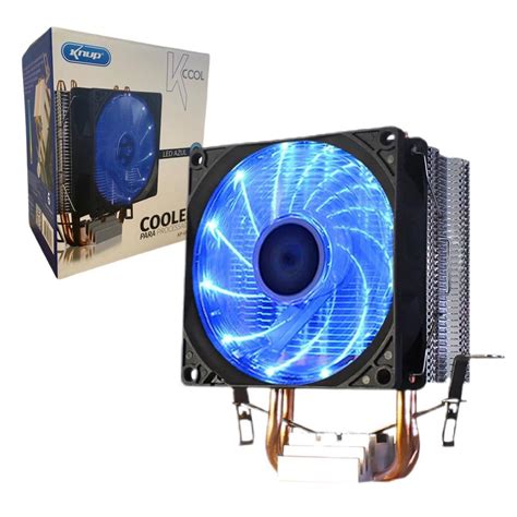 Cooler Para Processador Intel E Amd Led Azul Knup Kp Vr