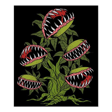 Carnivorous Plant Ts Monster Venus Fly Trap Poster Size 20 X 24