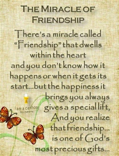 A Quote With Butterflies On It That Says The Miracle Of Friendship