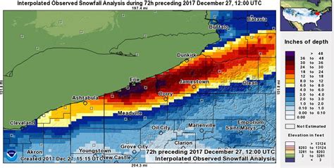 Erie, PA Receives Record Amount of Snowfall December 24-27, 2017