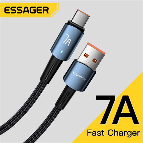 Essager 7A 66W Type C USB Cable Super Fast Charge Cable For Huawei Mate