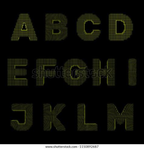 D Pixelated Capital Letter Setisolated On Stock Vector Royalty Free