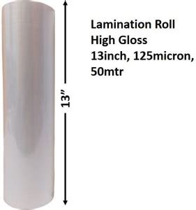 GBT Lamination Roll High Gloss 13inch 125mic 50mtr Laminating Sheet