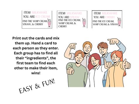 Teen Ice Breaker Group Game Printable Youth Group Icebreaker Classroom ...