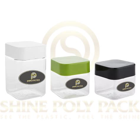 SQUARE PET JAR Shine Poly Packs