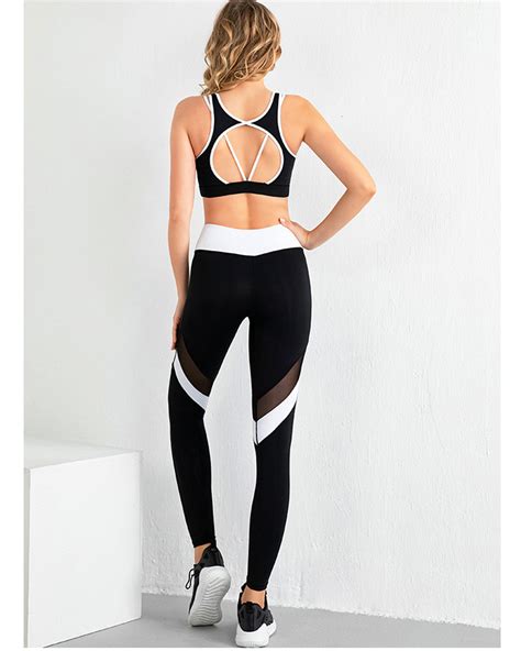 Hw Mesh Splicing Leggings Dance Power Tank Hema Celeste