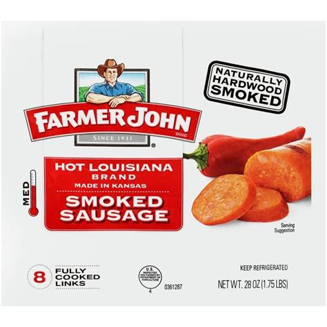 Farmer John Hot Louisiana Brand Smoked Sausage 28 Oz Instacart