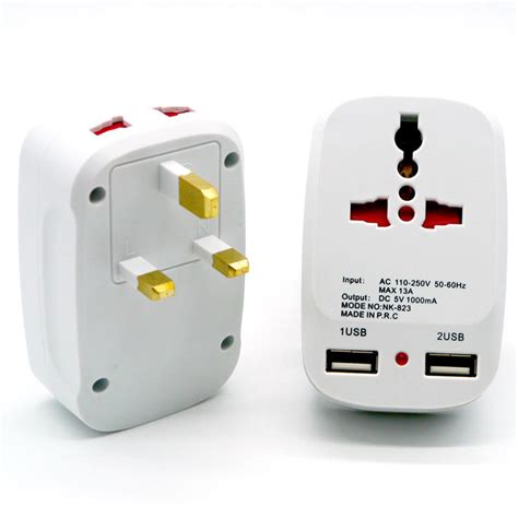 Adaptador Usb Dual De 3 Pines Carga Rápida Cargador De Pared Enchufe