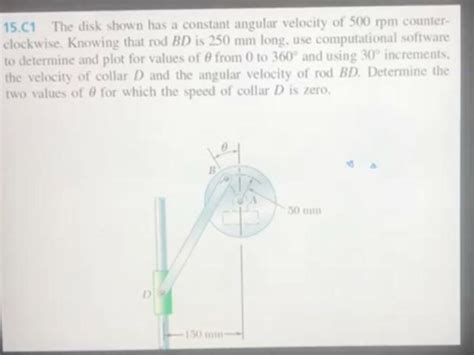 Solved 1501 The Disk Shown Has A Constant Angular Velocity