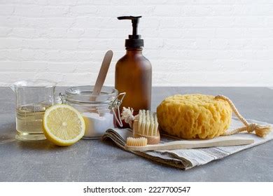Natural Detergents Baking Soda Lemon Vinegar Stock Photo 2227700547 | Shutterstock