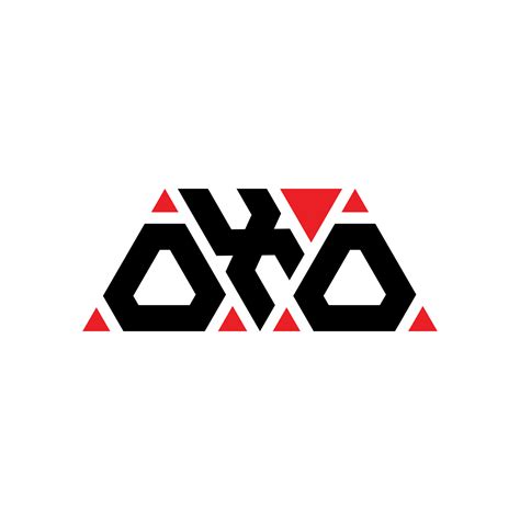 OXO triangle letter logo design with triangle shape. OXO triangle logo ...