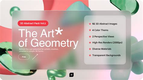 3d Abstract Pack Vol1 The Art Of Geometry Figma Community