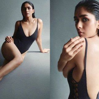 Mrunal Thakur Oozes Oomph In A Black Backless Monokini Bollywood News