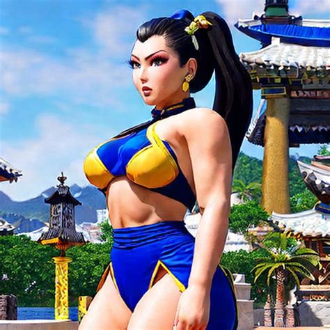 Stabilityai Stable Diffusion Street Fighter Sexy Chun Li Wearing A