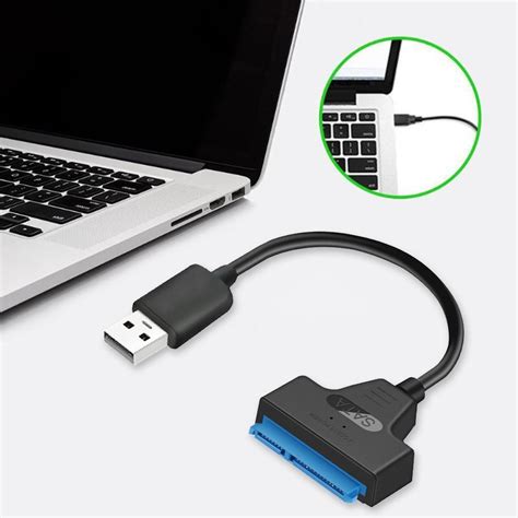 Usb 20 To Sata 22pin Adapter Converter Cable For 25in Hdd Ssd Hard Drives Ebay