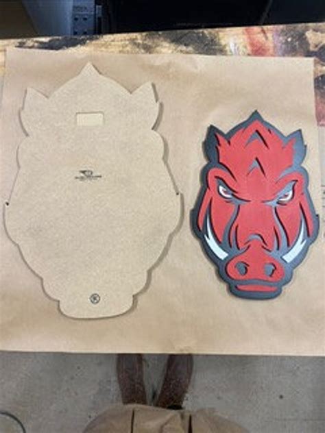 Arkansas Razorbacks Sign Front Facing Hog Officially Licensed College