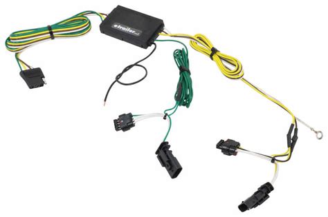 2021 Jeep Compass Curt T Connector Vehicle Wiring Harness With 4 Pole Flat Trailer Connector