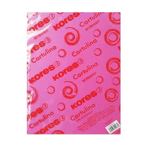 Cartulina Fucsia Carta 220 Gr Resma 50 Hojas Kores Megabyte Papelería