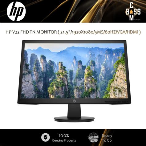 HOT MODEL HP V22 FHD TN MONITOR 21 5 1920X1080 5MS 60HZ VGA HD MI